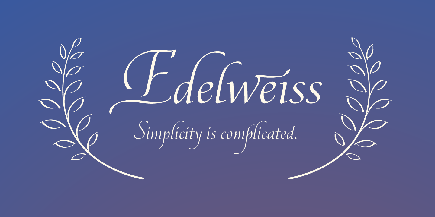 Edelweiss Font preview
